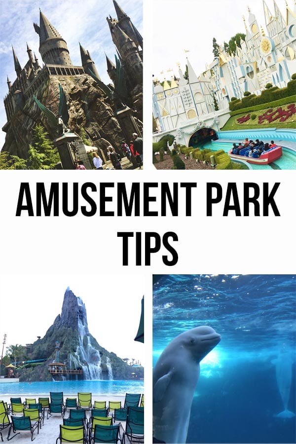 Amusement Park Tips | The best tips and tricks for your favorite amusement parks.  Disneyland, Disney World, Sea World, Universal Studios Hollywood and Orlando, and Legoland.  These are the best secrets! #amusementpark #tips #disneyland #seaworld #legoland #harrypotter #universalstudios