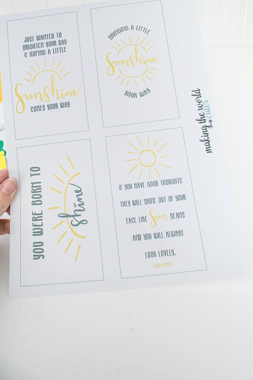Sunshine Quotes Free Printable Gift Tags