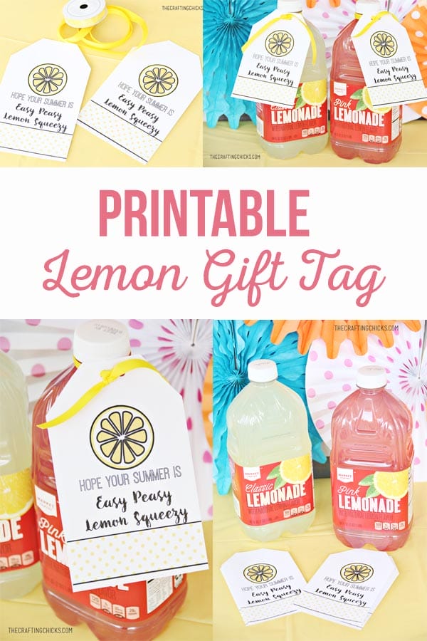 Lemon Gift Tag for Summer for a Summer gift! Add this Lemon Gift Tag for Summer to any "Lemon" Themed gift. A great gift for teachers, neighbors, friends and family. #summer #gift #printable #tag #teacher