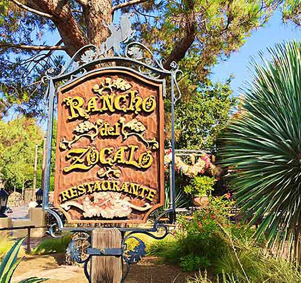Rancho del Zocalo restaurant sign at Disneyland resort