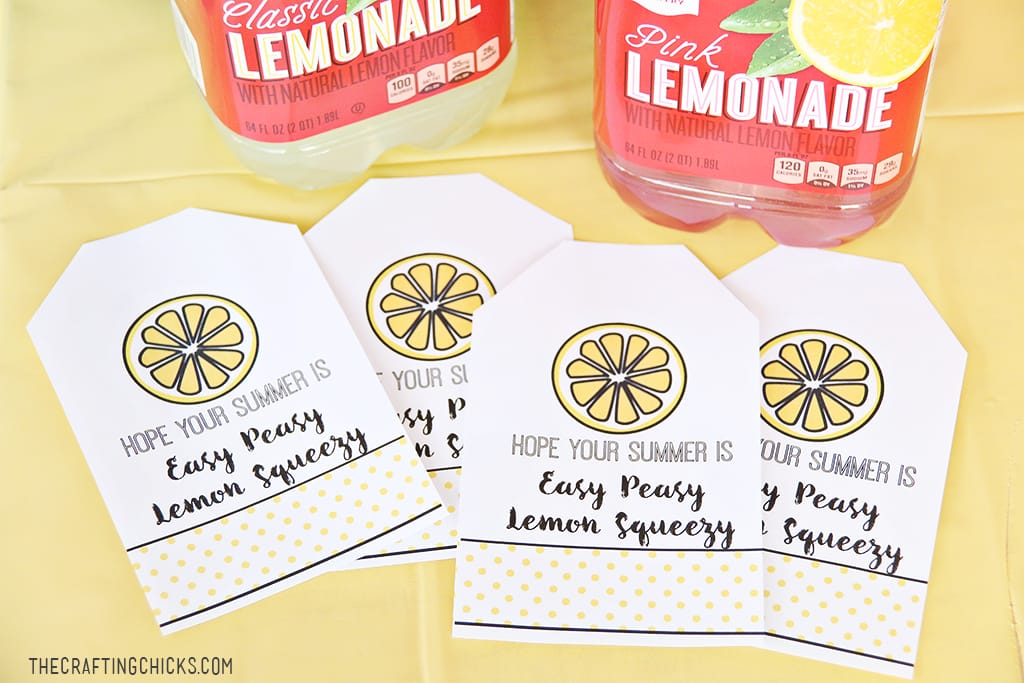 Lemon Gift Tag for Summer for a Summer gift!