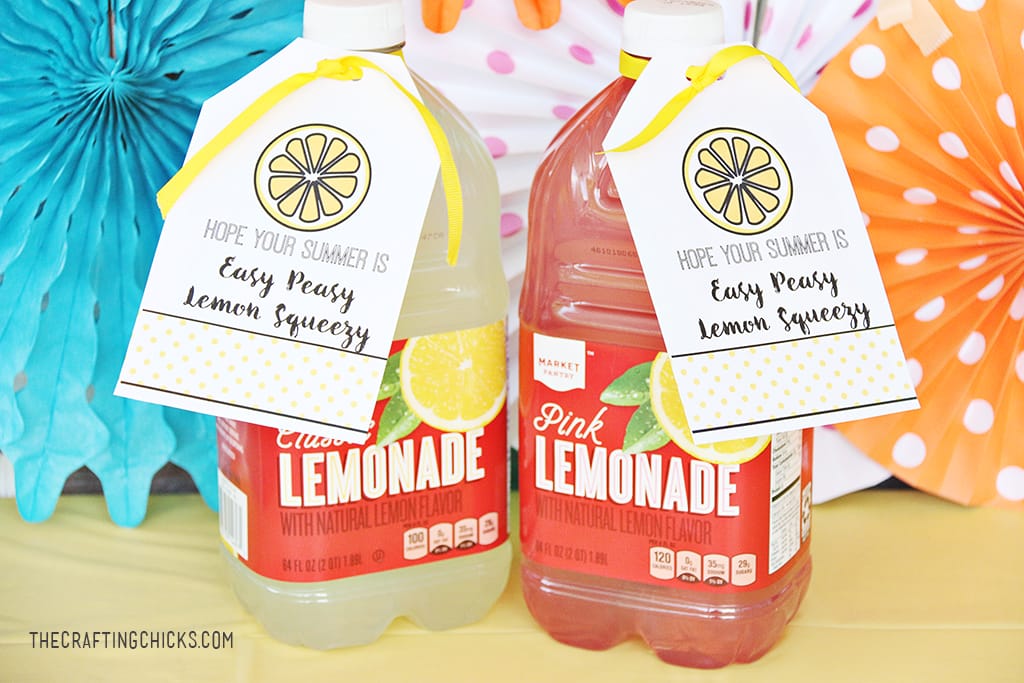 Lemon Gift Tag for Summer for a Summer gift!