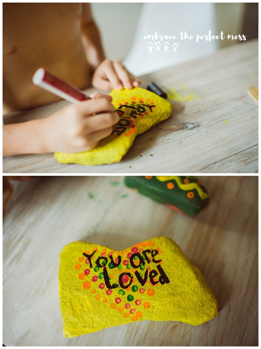How to make Kindness Rocks. Great summer craft for kids.