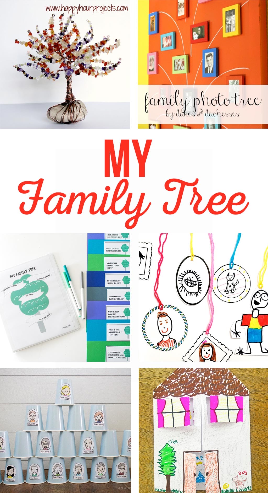 My Family Tree Crafts | Printable crafts and activities to help kids learn about their family tree. A fun way to get kids excited about genealogy! #familytree #kidscrafts #printables #genealogy