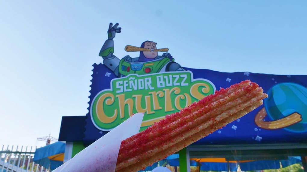 Señor Buzz Churros sign at Disney California Adventure Park