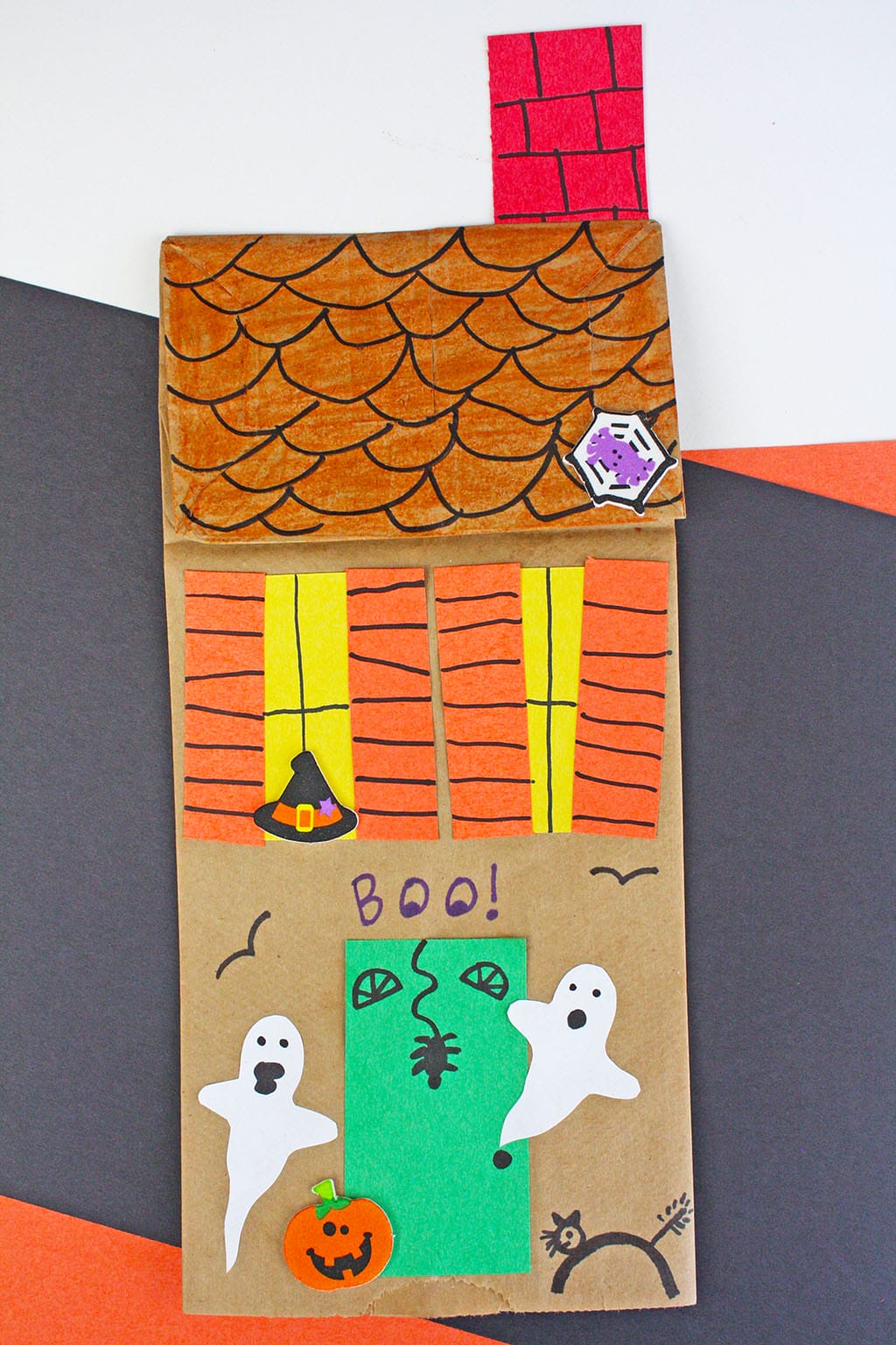 Paper Bag Haunted House Craft