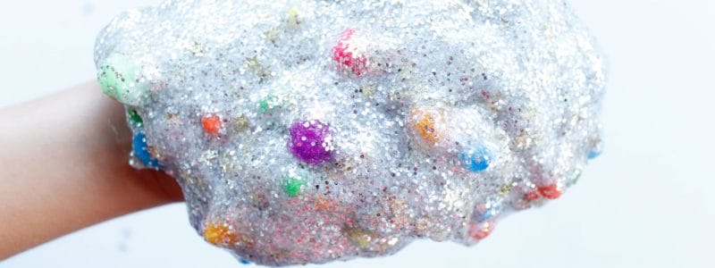 Galaxy Slime is the perfect slime for your star gazing kids. This slime is colorful and full of sparkles, just like the galaxy.