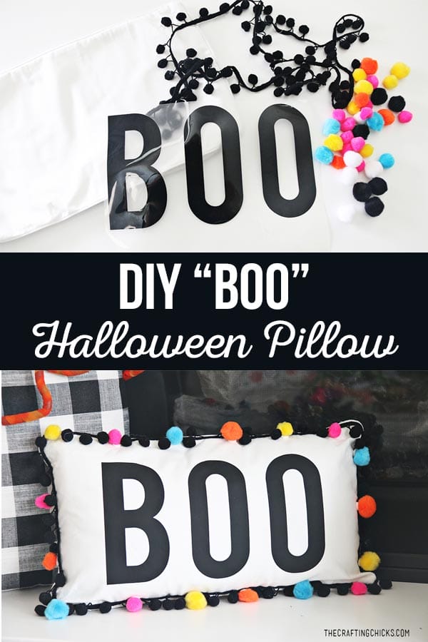 DIY BOO Halloween Pillow