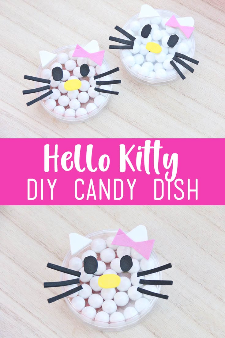 Hello Kitty DIY Candy Dish for a Hello Kitty party