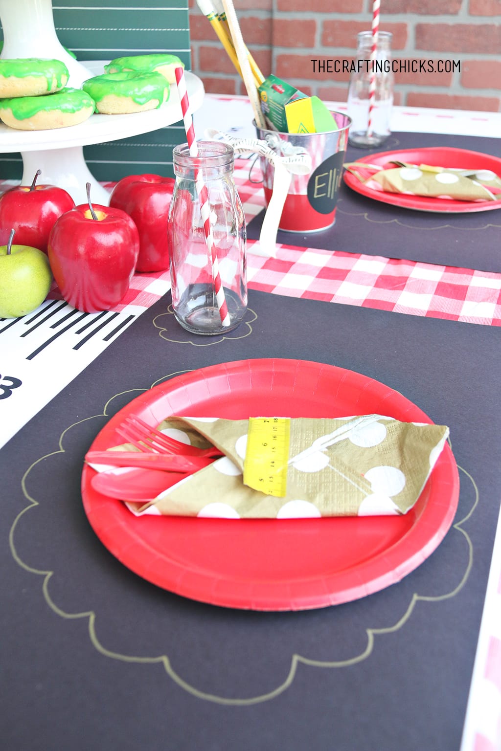 Back to School Place setting for back to school party.