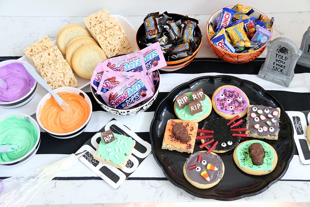 Monster Cookie bar supplies on table