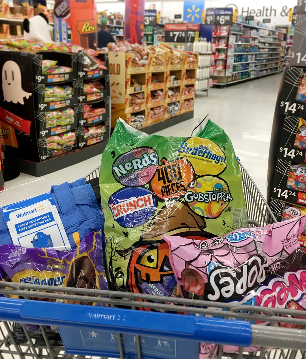 Nestle Halloween Candy at Walmart for Monster Cookie Decorating Table
