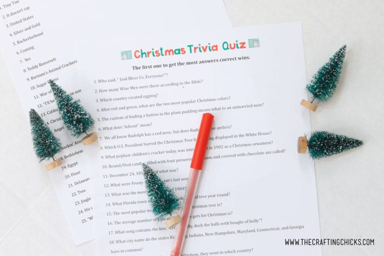 Christmas Trivia Quiz Free Printable