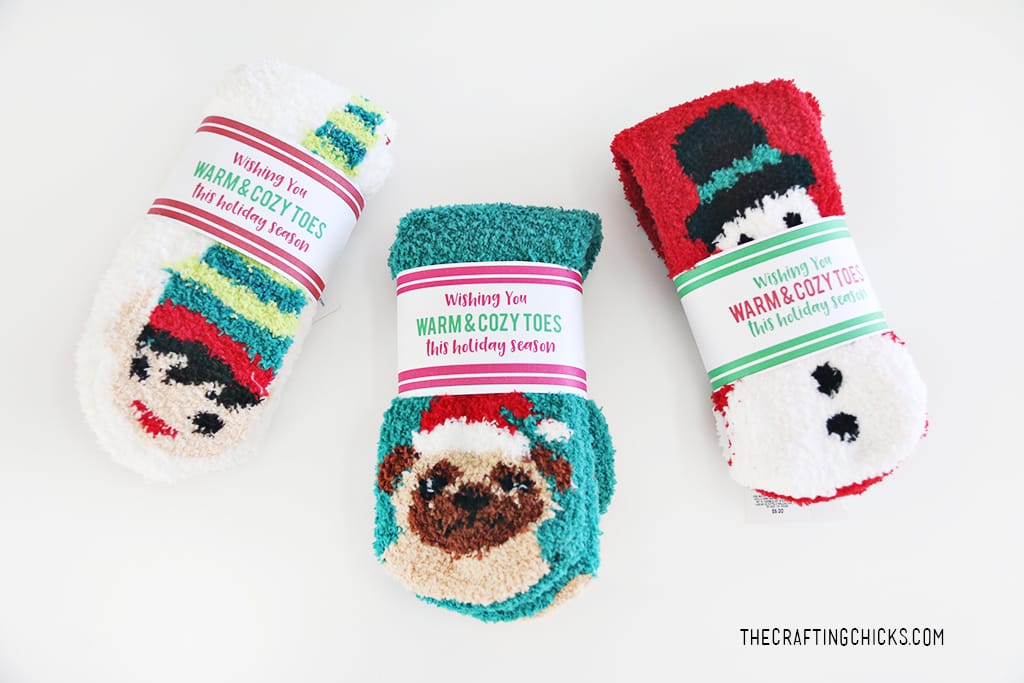 Free Printable Christmas Socks Gift Tag