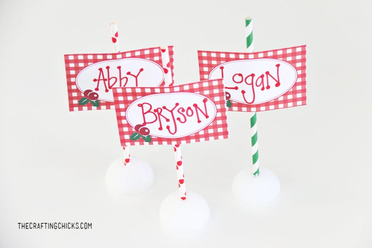North Pole Place Card Printables
