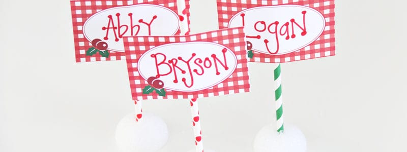 Dress up your Christmas table this year with these adorable free North Pole Place Card Printables. A fun and easy way to customize your tablescape for any holiday meal.