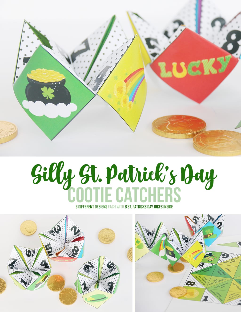 Silly St. Patrick's Day Cootie Catchers printables
