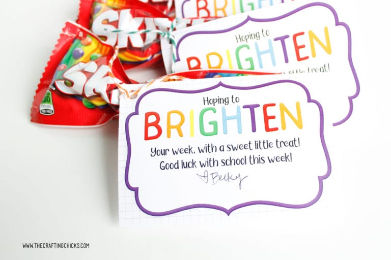 Brighten your Day Gift Tag Free Printable