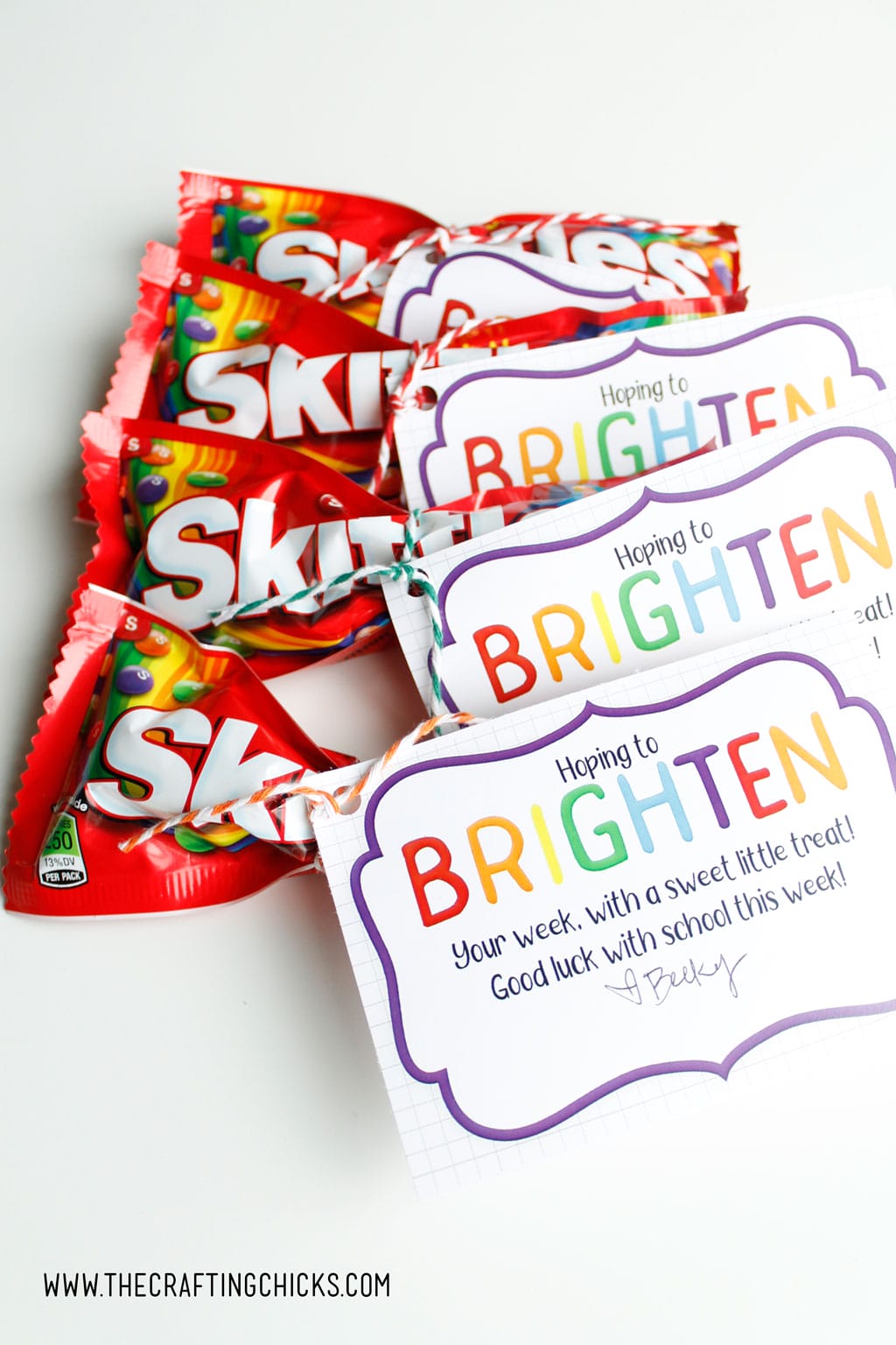 Brighten your Day Gift Tag Free Printable - The Crafting Chicks