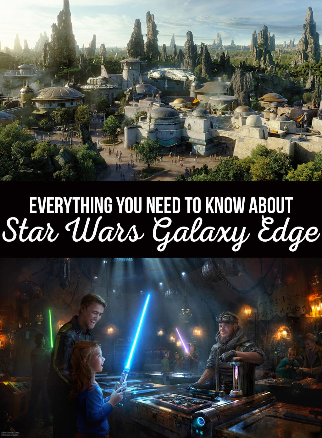 Everything You Need to Know About Star Wars: Galaxy's Edge is in this blog post. You'll find tips and tricks and all the latest info for this new land. #Starwars #galaxysedge #disneyland