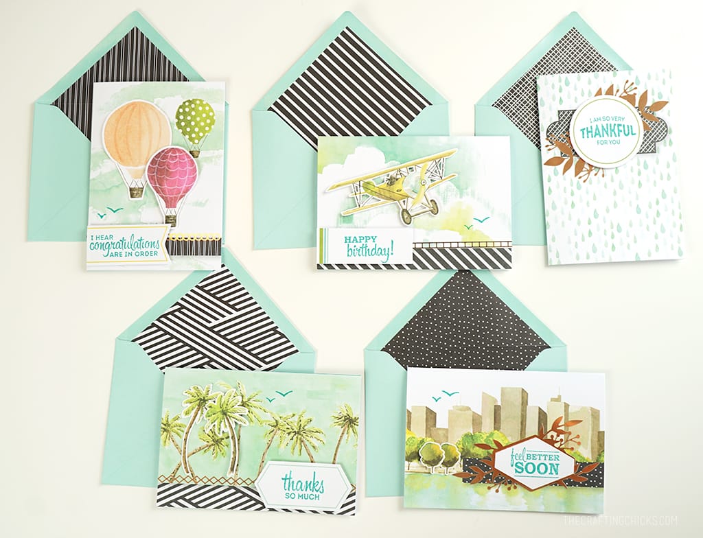 Create 15 handmade cards in 15 minutes - Looking Up Card Kit