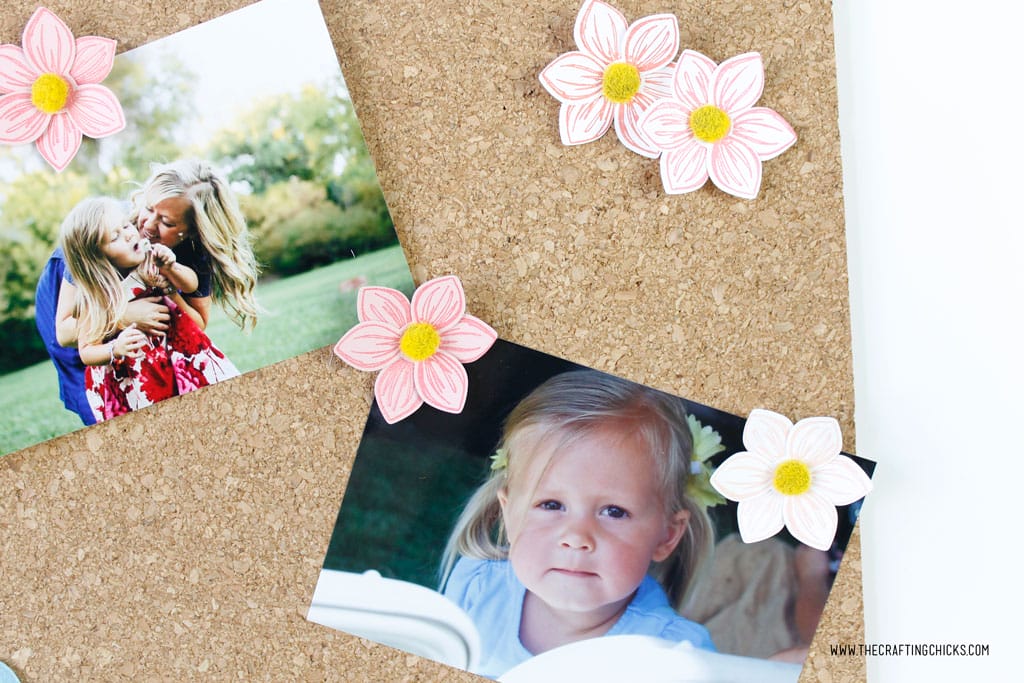 DIY Floral Cork Board with pictures