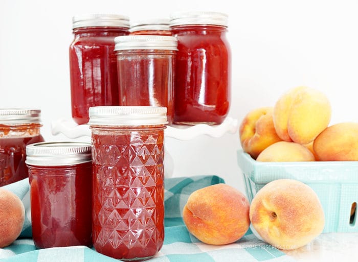 Easy Raspberry Peach Jam Recipe The Crafting Chicks