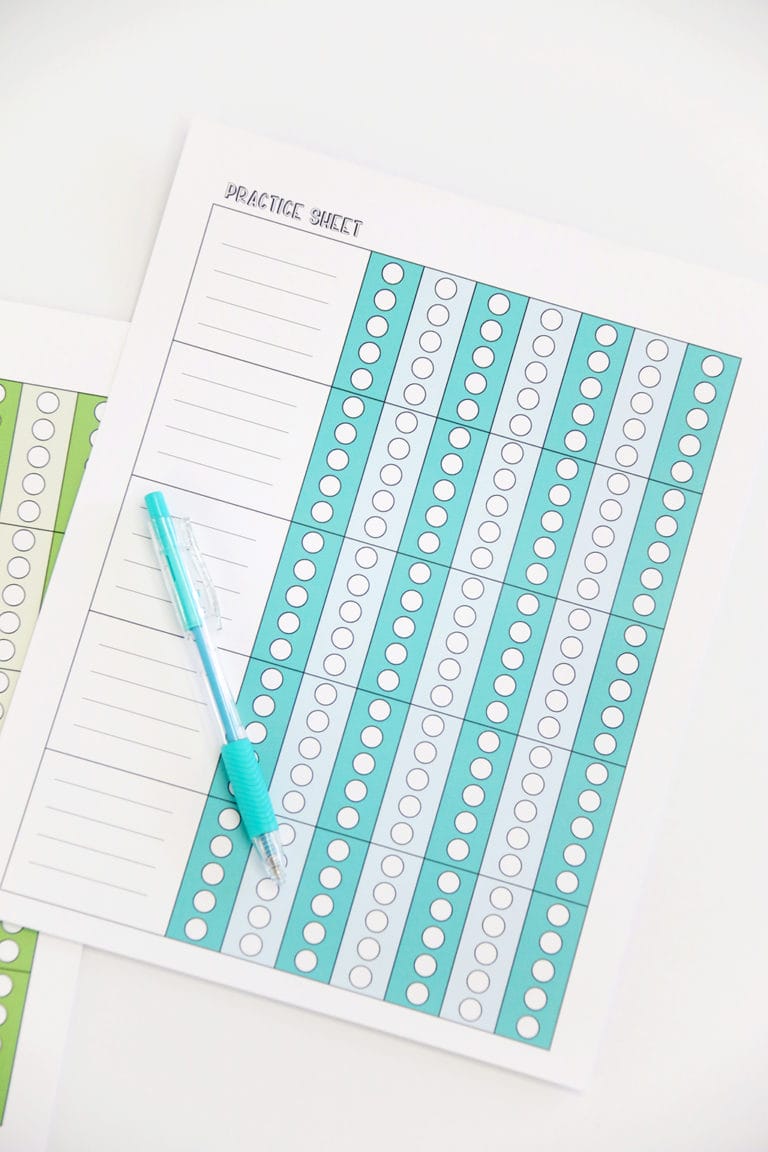 Free Printable Practice Charts for Kids - The Crafting Chicks