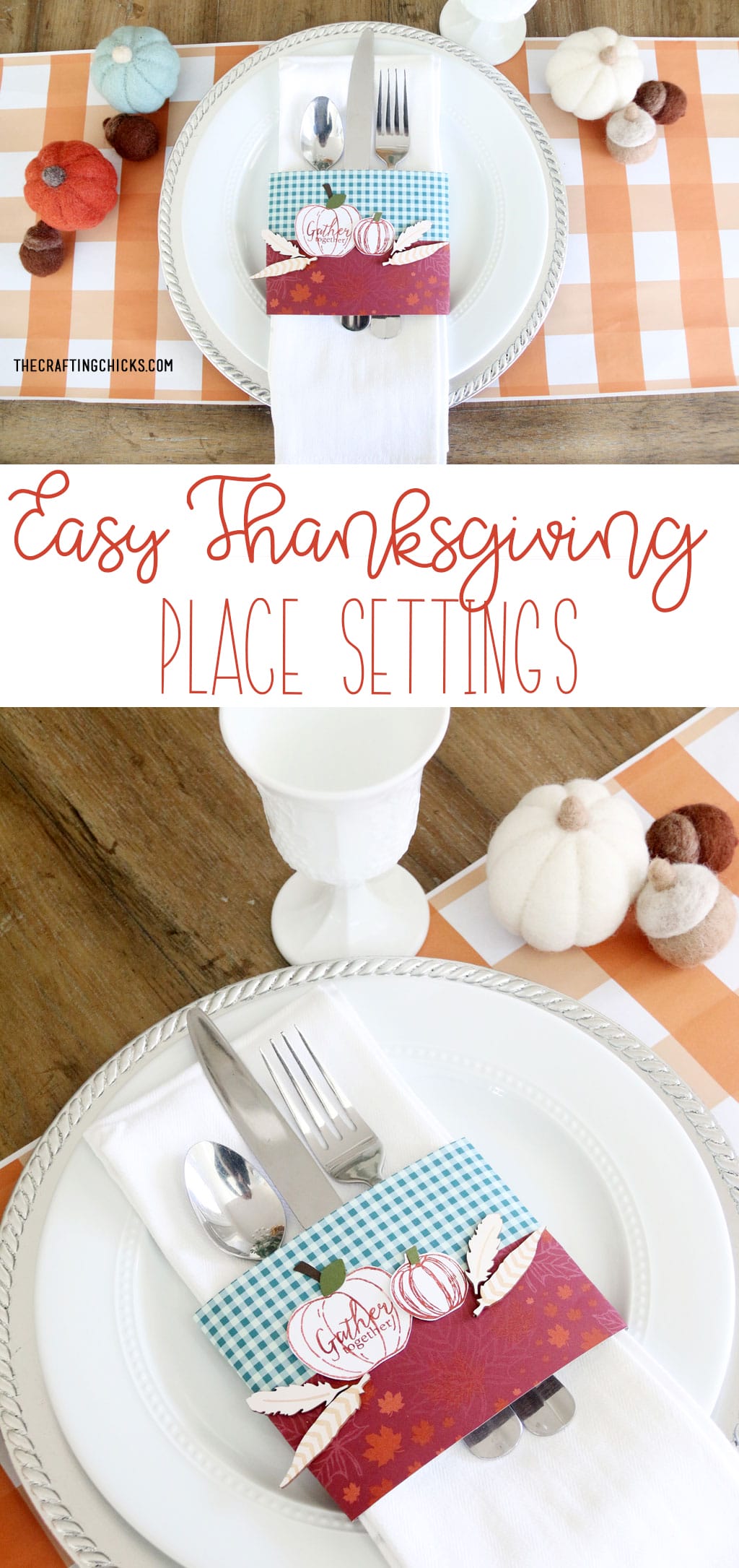 Easy Thanksgiving Place Settings using stamps