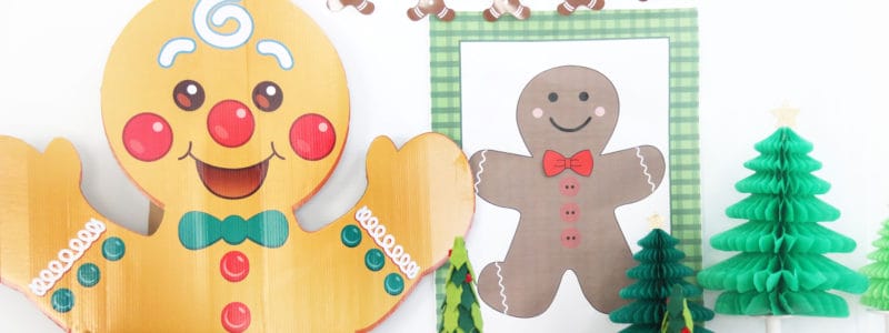 Pin the Bow Tie on the Gingerbread Man Printable game