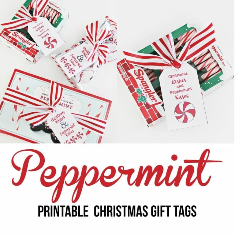 Peppermint Gift Tag Printable – Perfect for Christmas Gifts