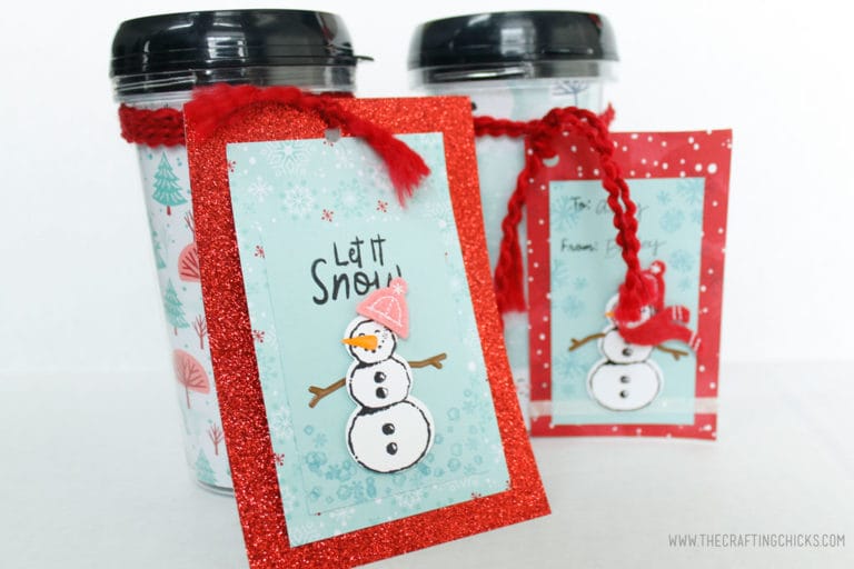 Stamped Snowman Gift Tag