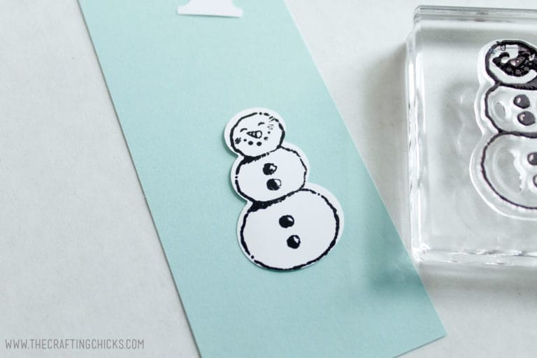 Stamped Snowman Gift Tag - The Crafting Chicks