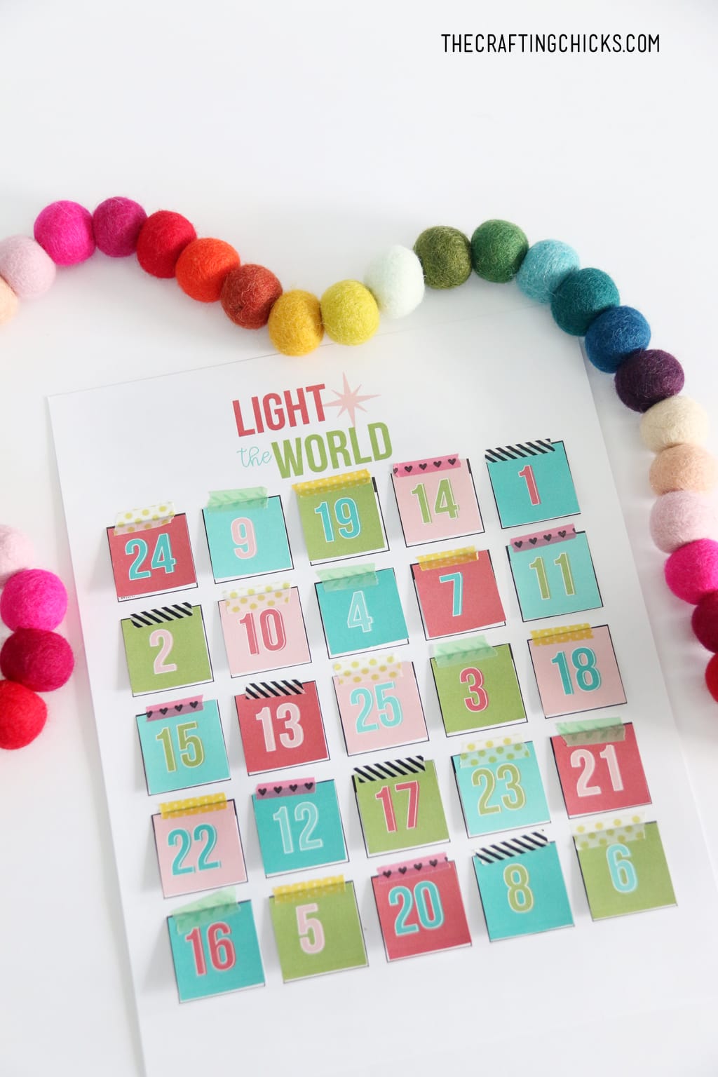 We put together this fun Light the World Advent printable to make it easy for you to do in your own home.