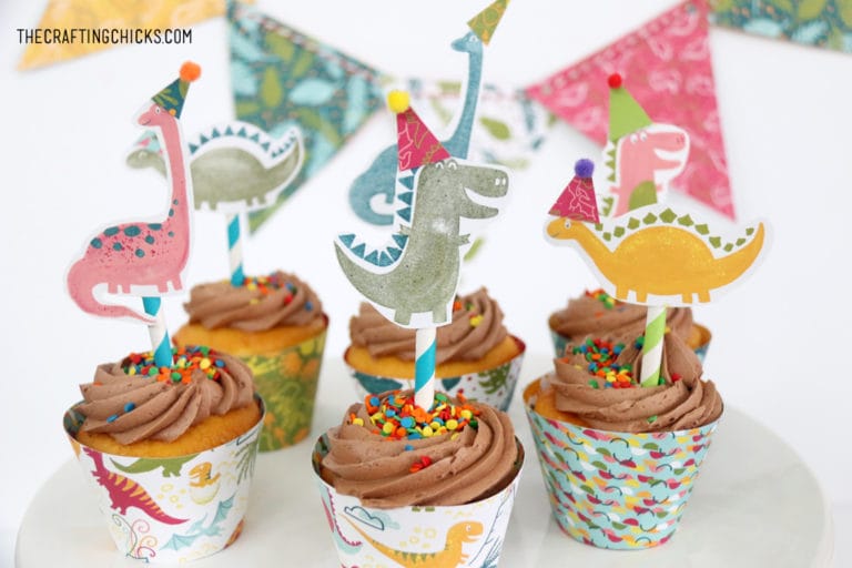 Dinosaur Party Cupcake Toppers