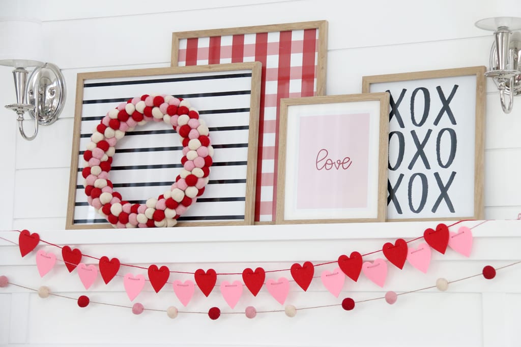 Valentine Mantle Decor And Prints - The Crafting Chicks