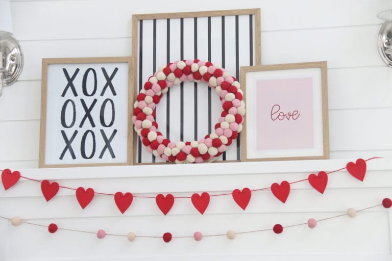 Valentine Mantle Decor And Prints - The Crafting Chicks