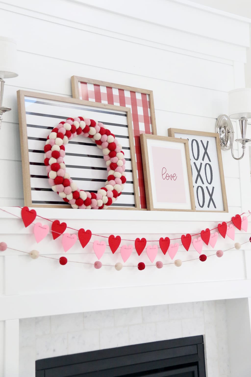 Valentine Mantle Decor And Prints - The Crafting Chicks