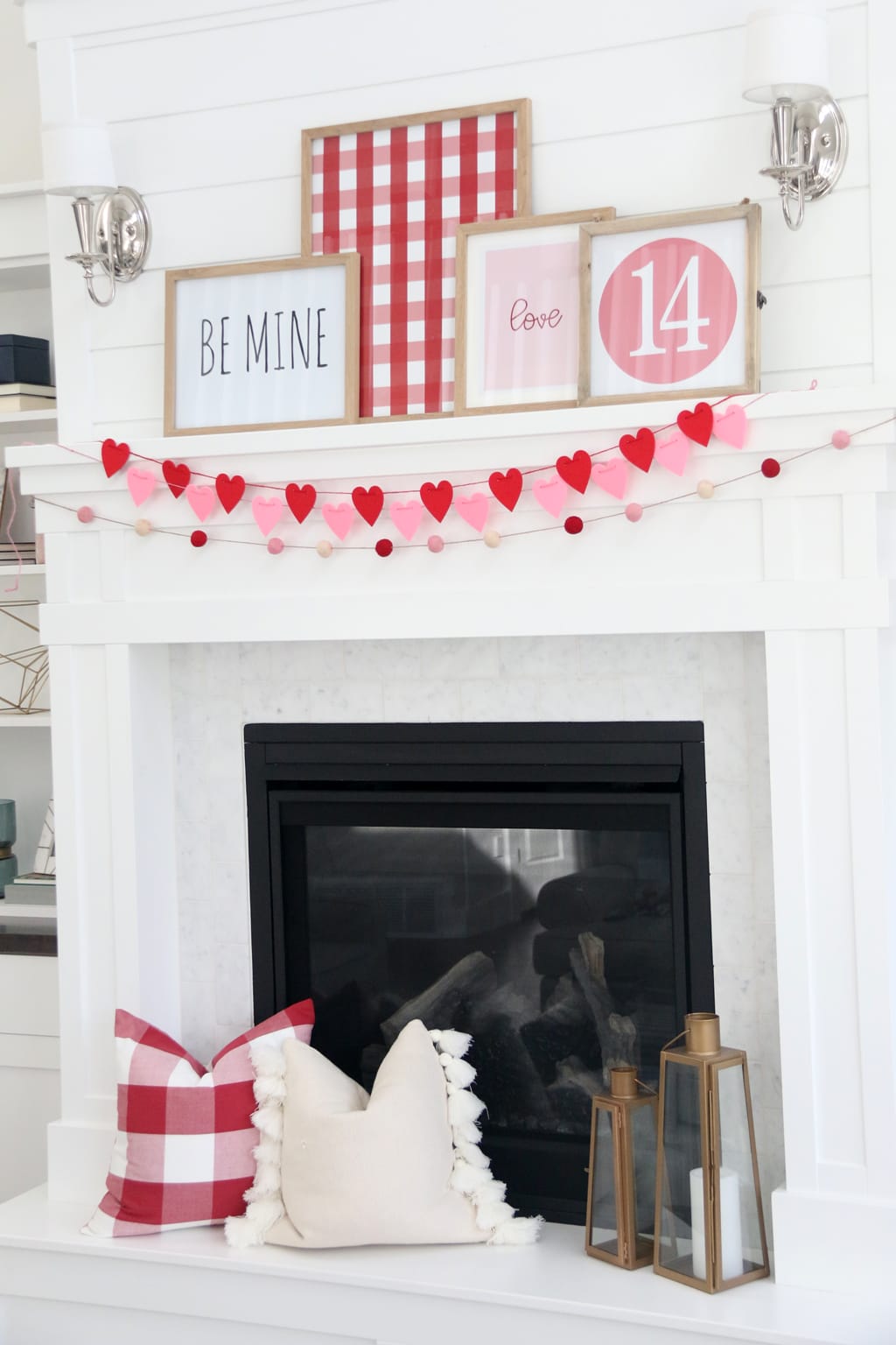 Valentine Mantle Decor And Prints - The Crafting Chicks