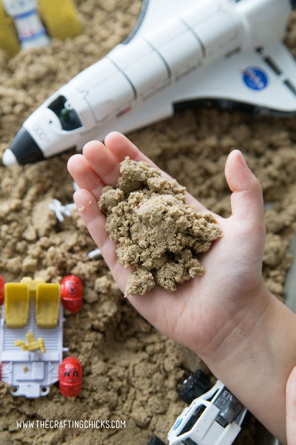 Moon sand or moldable sand it a hit with kids