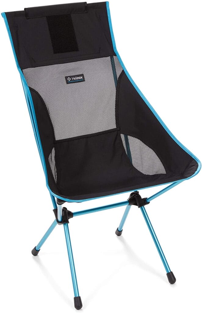 Helinox chair in black for sports moms must haves