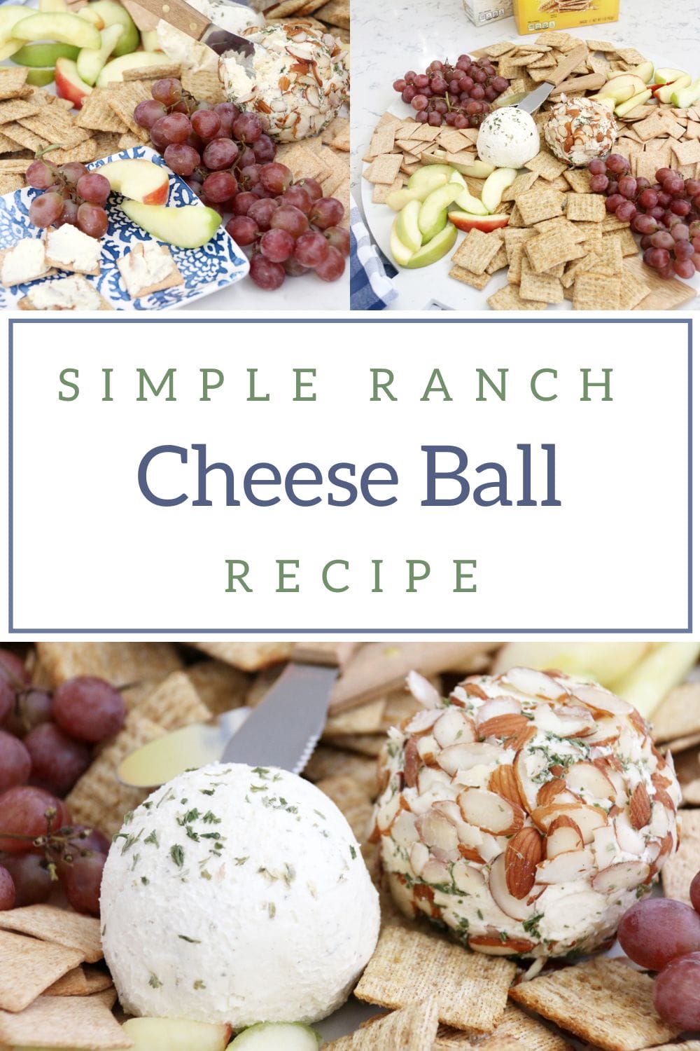 Simple Ranch Cheese Ball Recipe perfect for holiday parties