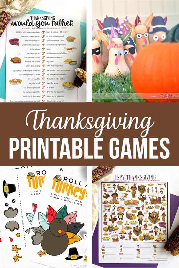 Thanksgiving Printable Games