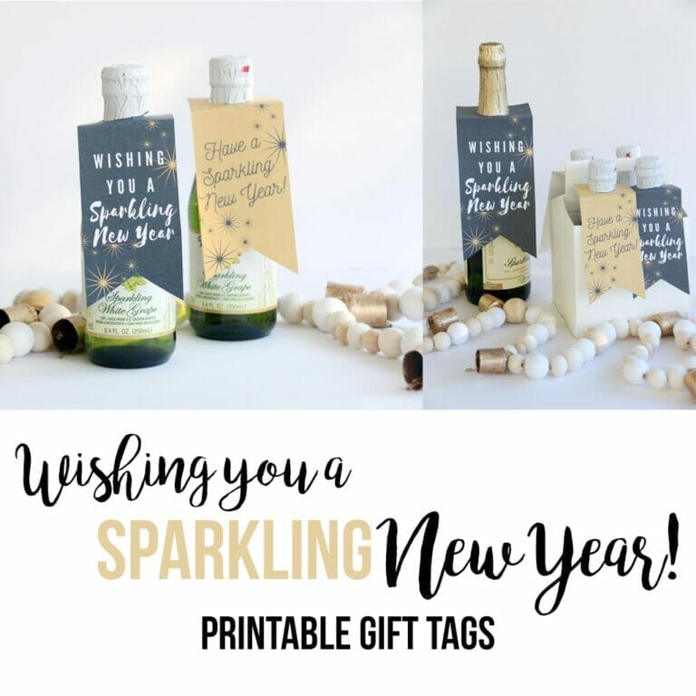New Year Sparkling Cider Gift Tag