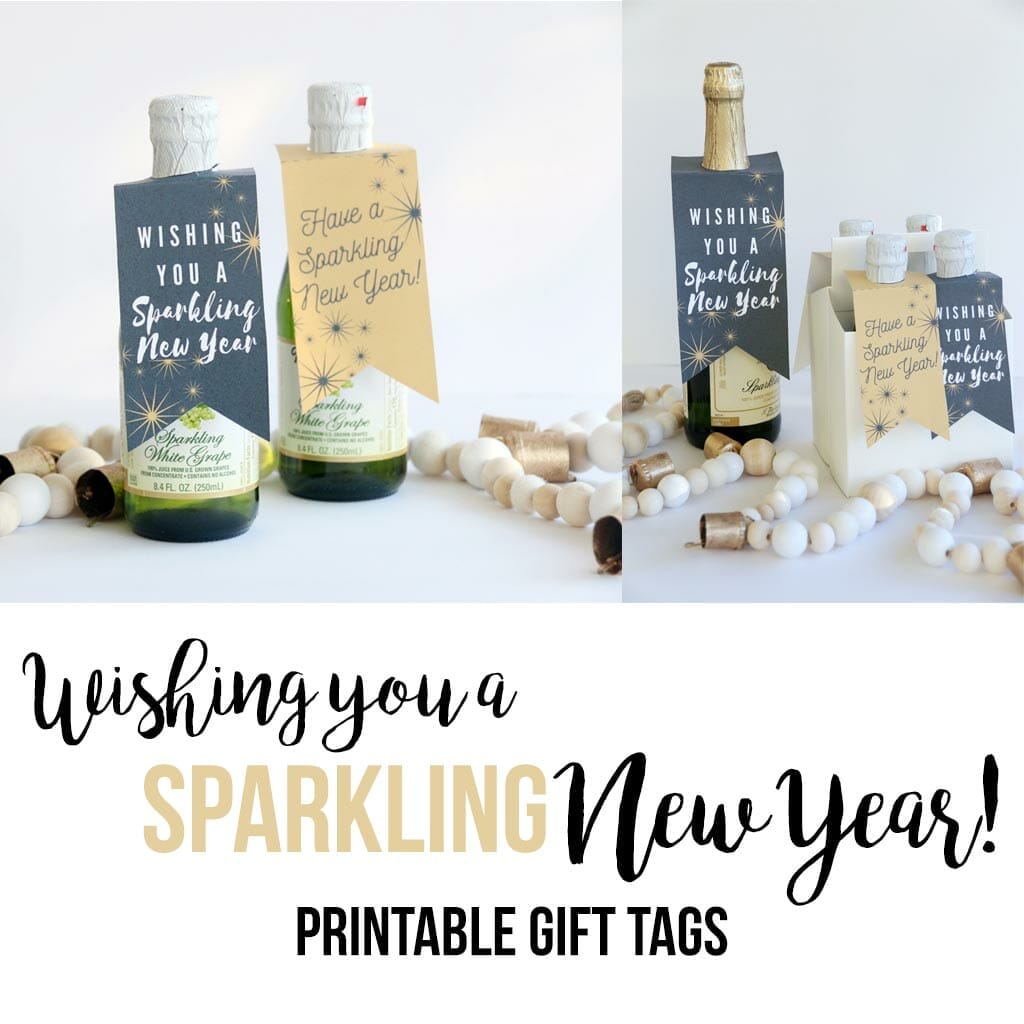 sparkling new year printable gift tags