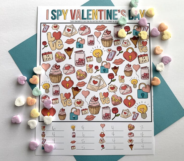 Valentine’s Day I Spy Printable Game