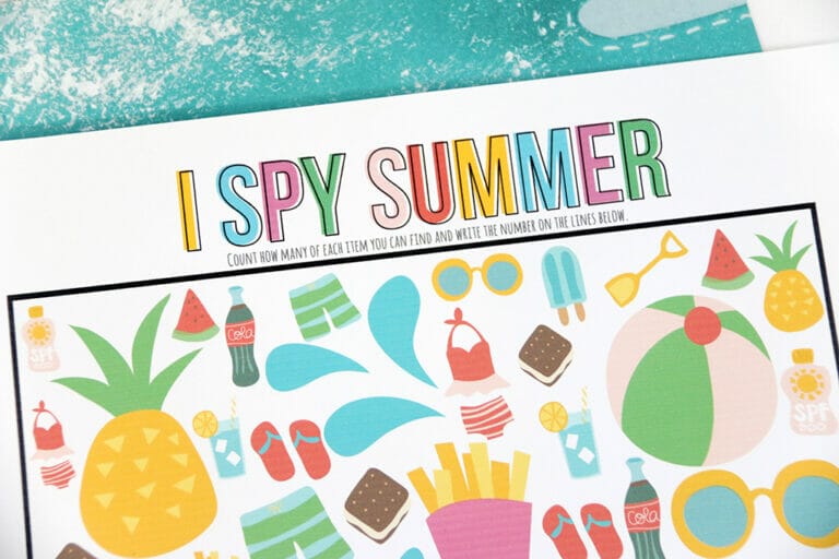 Summer I Spy Printable Game