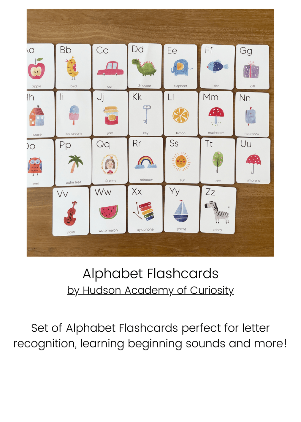Alphabet Flashcards Info