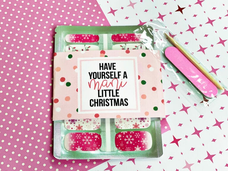 Christmas Nail Wraps Gift with Free Printable