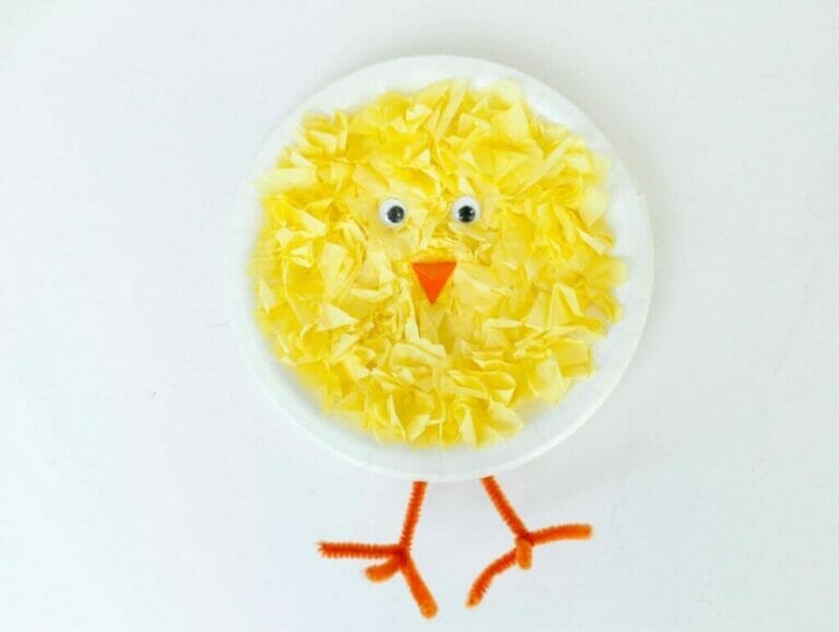 Paper Plate Chick Craft for Kids